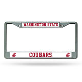 NCAA Washington State Cougars - WSU Chrome License Plate Frame Fan Gear NCAA Washington State Cougars