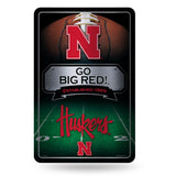 NCAA Nebraska Cornhuskers Large Metal Sign Fan Gear NCAA Nebraska Cornhuskers