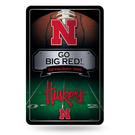 NCAA Nebraska Cornhuskers Large Metal Sign Fan Gear NCAA Nebraska Cornhuskers