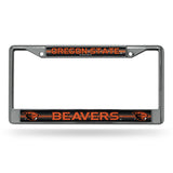 NCAA Oregon State Beavers Chrome Glitter License Plate Frame Fan Gear NCAA Oregon State Beavers