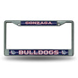 NCAA Gonzaga Bulldogs - Zags Chrome Glitter License Plate Frame Fan Gear NCAA Gonzaga Bulldogs