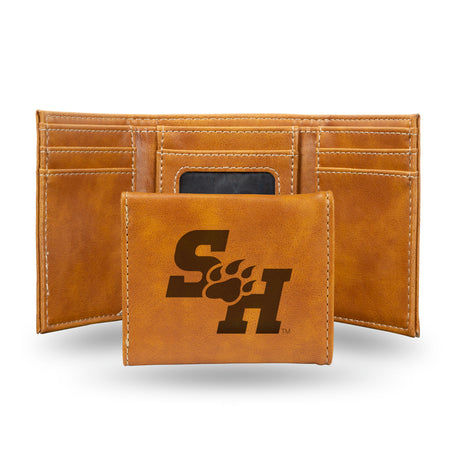 NCAA Sam Houston State Bearkats Laser Engraved Tri-Fold Wallet Fan Gear NCAA Sam Houston State Bearkats