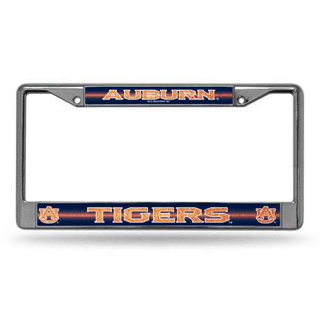NCAA Auburn Tigers Chrome Glitter License Plate Frame Fan Gear NCAA Auburn Tigers