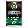 NCAA Colorado State Rams Large Metal Sign Fan Gear NCAA Colorado State Rams