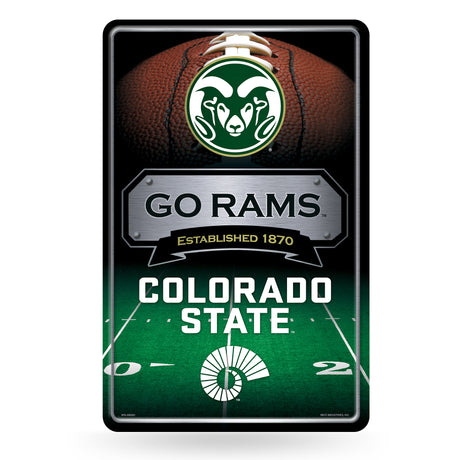 NCAA Colorado State Rams Large Metal Sign Fan Gear NCAA Colorado State Rams