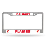 NHL Calgary Flames Chrome License Plate Frame Fan Gear NHL Calgary Flames