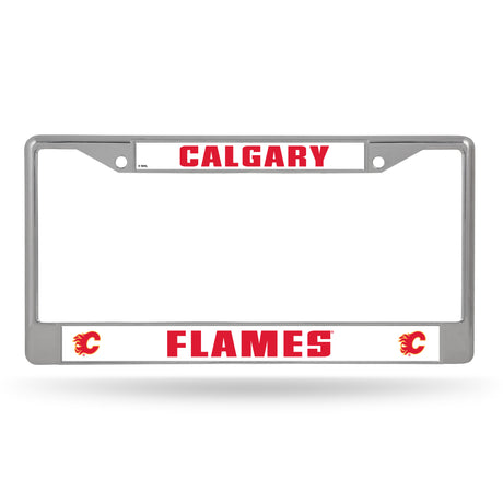 NHL Calgary Flames Chrome License Plate Frame Fan Gear NHL Calgary Flames