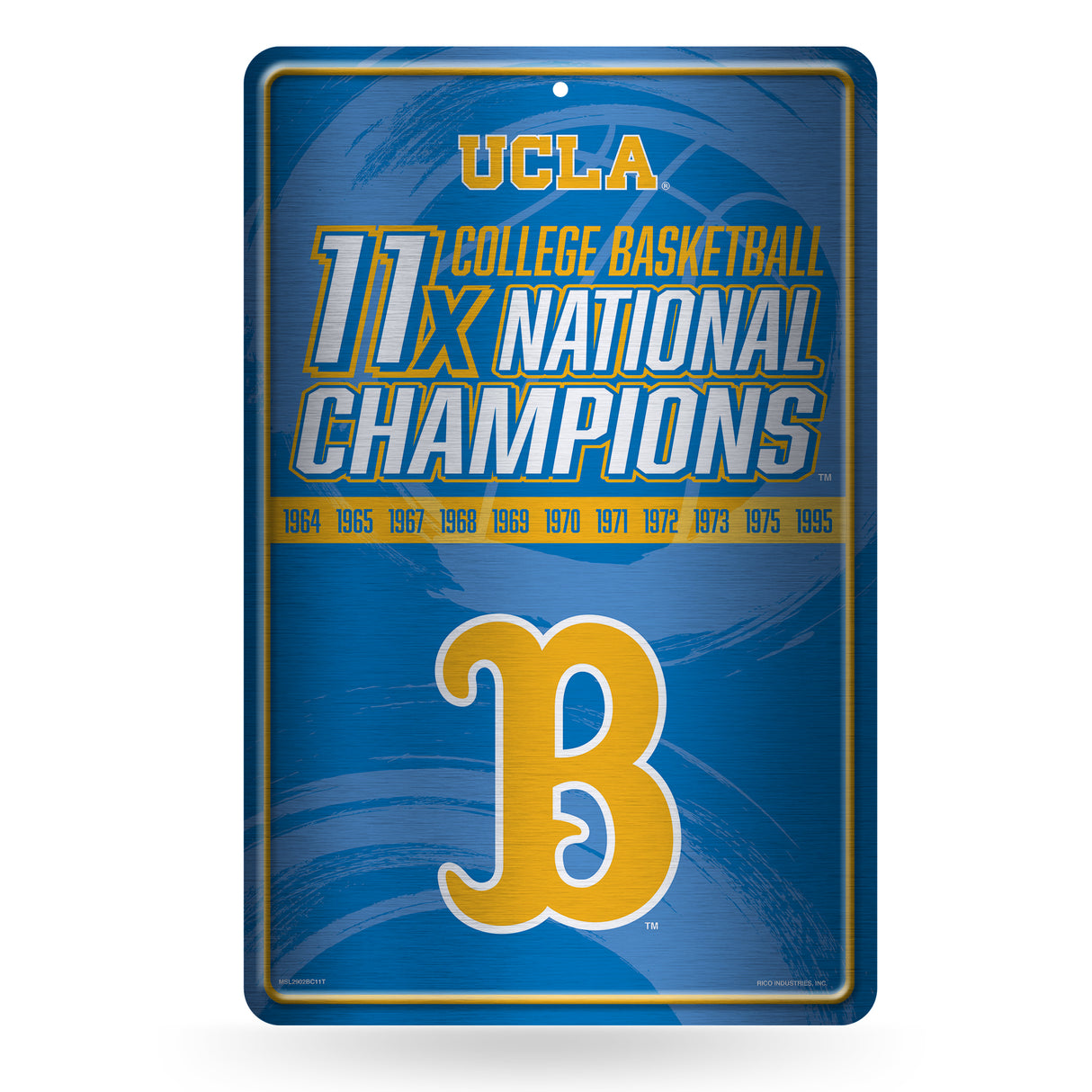 NCAA UCLA Bruins Large Metal Sign Fan Gear NCAA UCLA Bruins