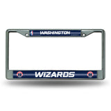 NBA Washington Wizards Chrome Glitter License Plate Frame Fan Gear NBA Washington Wizards