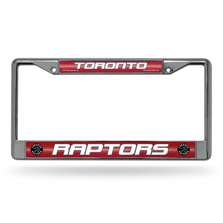NBA Toronto Raptors Chrome Glitter License Plate Frame Fan Gear NBA Toronto Raptors