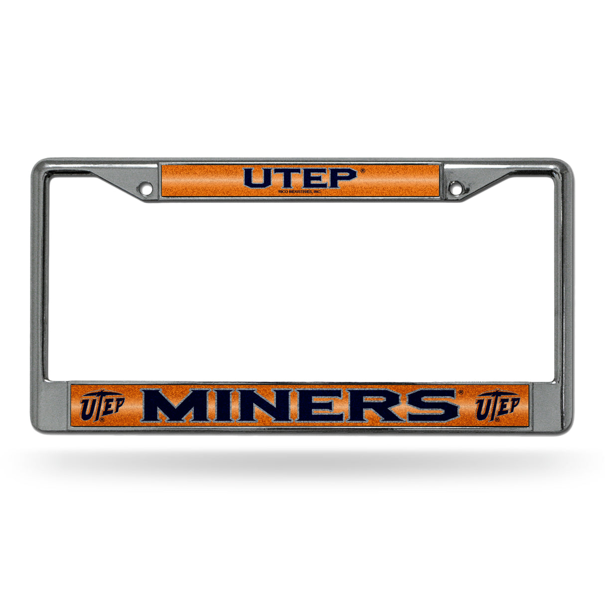 NCAA Texas-El Paso Miners - UTEP Chrome Glitter License Plate Frame Fan Gear NCAA Texas-El Paso Miners
