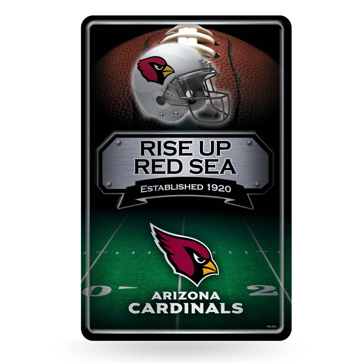 NFL Arizona Cardinals Large Metal Sign Fan Gear NFL Arizona Cardinals