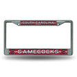 NCAA South Carolina Gamecocks Chrome Glitter License Plate Frame Fan Gear NCAA South Carolina Gamecocks