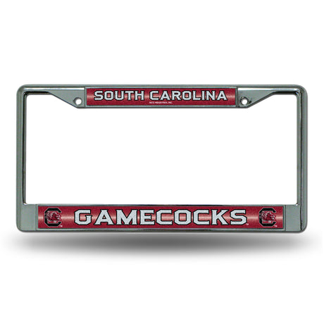 NCAA South Carolina Gamecocks Chrome Glitter License Plate Frame Fan Gear NCAA South Carolina Gamecocks
