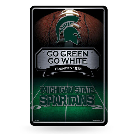 NCAA Michigan State Spartans Large Metal Sign Fan Gear NCAA Michigan State Spartans