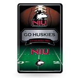 NCAA Northern Illinois Huskies Large Metal Sign Fan Gear NCAA Northern Illinois Huskies