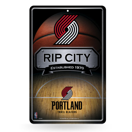 NBA Portland Trail Blazers Large Metal Sign Fan Gear NBA Portland Trail Blazers