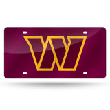 NFL Washington Commanders Laser Cut License Plate Tag Fan Gear NFL Washington Commanders