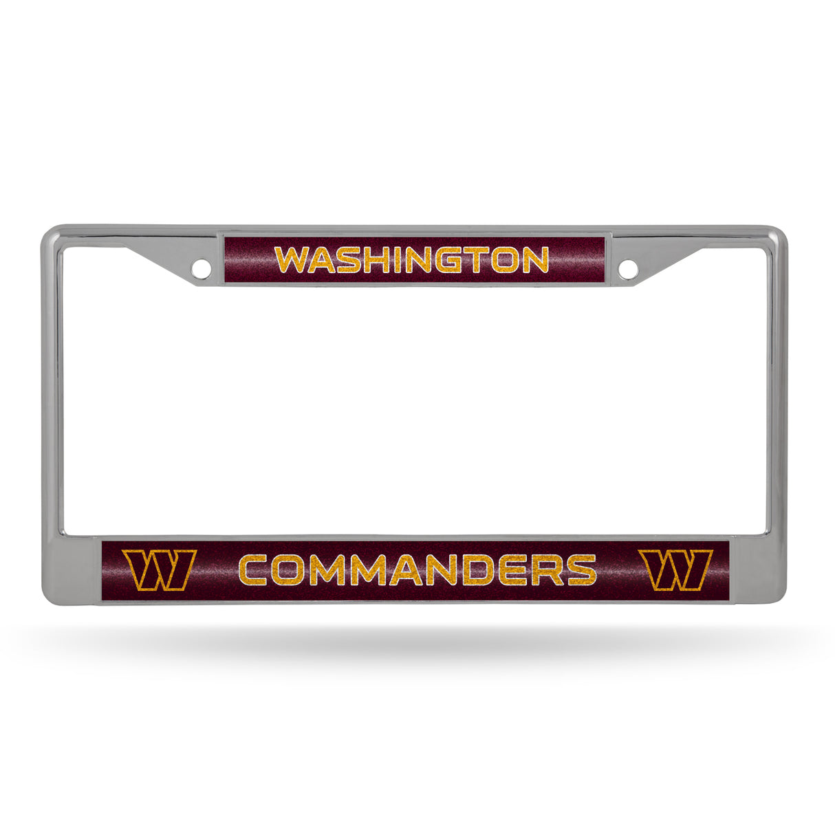 NFL Washington Commanders Chrome Glitter License Plate Frame Fan Gear NFL Washington Commanders