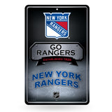NHL New York Rangers Large Metal Sign Fan Gear NHL New York Rangers