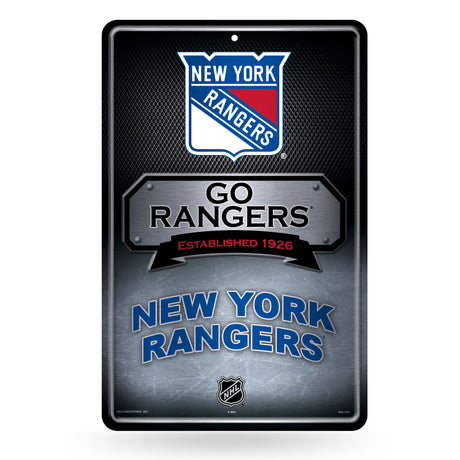 NHL New York Rangers Large Metal Sign Fan Gear NHL New York Rangers
