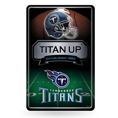 NFL Tennessee Titans Large Metal Sign Fan Gear NFL Tennessee Titans