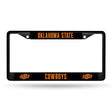 NCAA Oklahoma State Cowboys Black Chrome License Plate Frame Fan Gear NCAA Oklahoma State Cowboys
