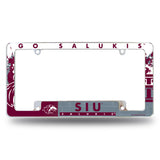 NCAA Southern Illinois Salukis All Over Chrome Frame Fan Gear NCAA Southern Illinois Salukis