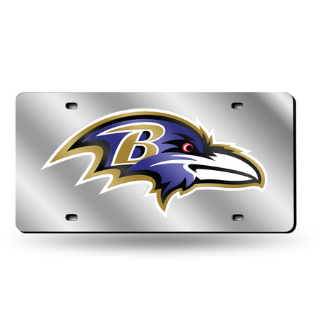 NFL Baltimore Ravens Laser Cut Silver License Plate Tag Fan Gear NFL Baltimore Ravens