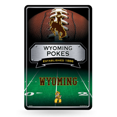 NCAA Wyoming Cowboys Large Metal Sign Fan Gear NCAA Wyoming Cowboys