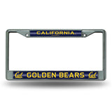 NCAA Cal Berkeley Golden Bears Chrome Glitter License Plate Frame Fan Gear NCAA Cal Berkeley Golden Bears