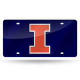 NCAA Illinois Fighting Illini Laser Cut Automobile Tag Fan Gear NCAA Illinois Fighting Illini