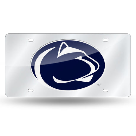 NCAA Penn State Nittany Lions - PSU Silver Laser Cut Automobile Tag Fan Gear NCAA Penn State Nittany Lions