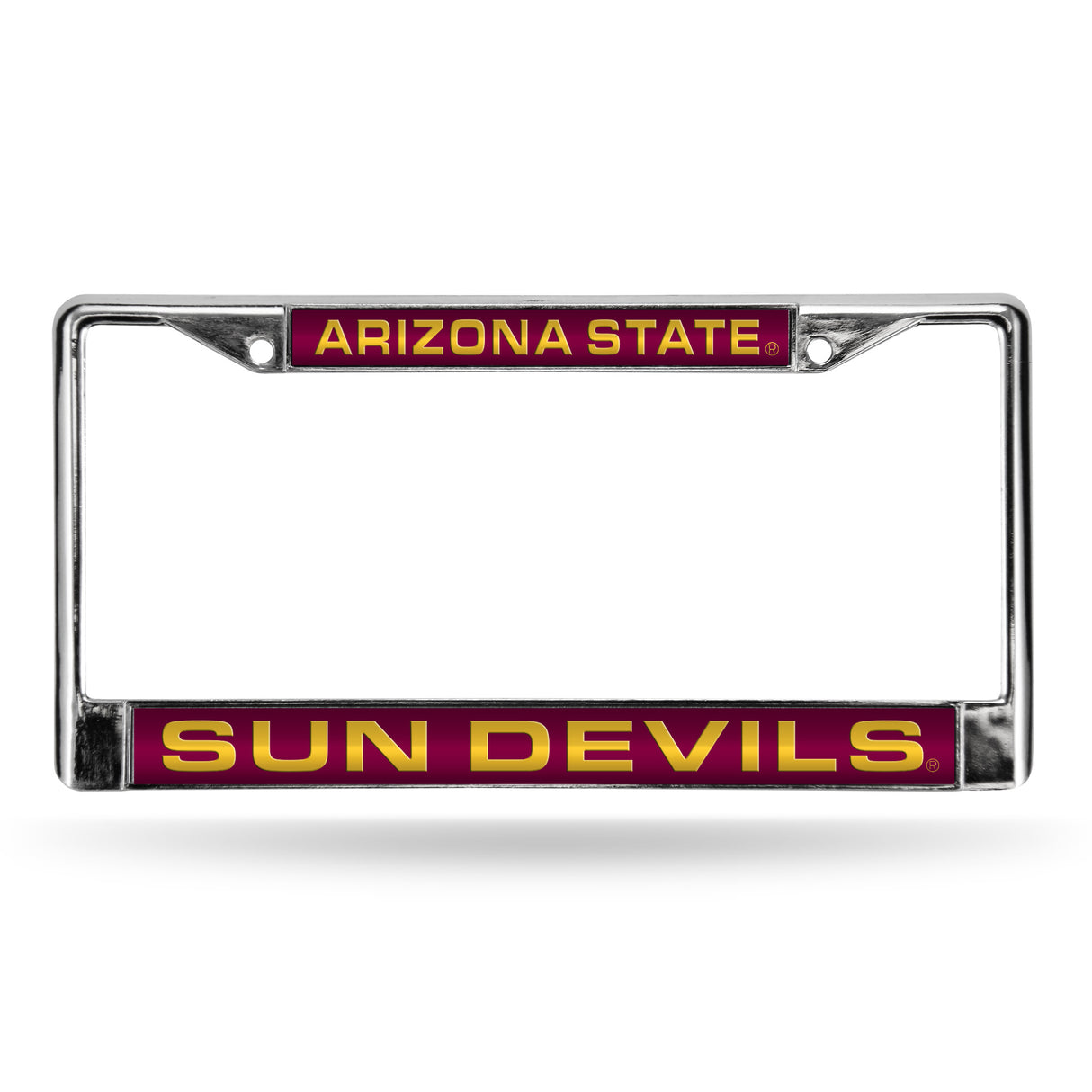 NCAA Arizona State Sun Devils - ASU Laser Cut Chrome License Plate Frame Fan Gear NCAA Arizona State Sun Devils