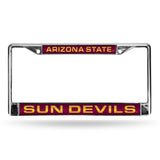 NCAA Arizona State Sun Devils - ASU Laser Cut Chrome License Plate Frame Fan Gear NCAA Arizona State Sun Devils