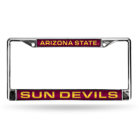 NCAA Arizona State Sun Devils - ASU Laser Cut Chrome License Plate Frame Fan Gear NCAA Arizona State Sun Devils