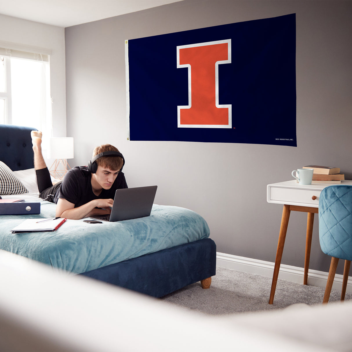 NCAA Illinois Fighting Illini 3x5 Banner Flag Fan Gear NCAA Illinois Fighting Illini