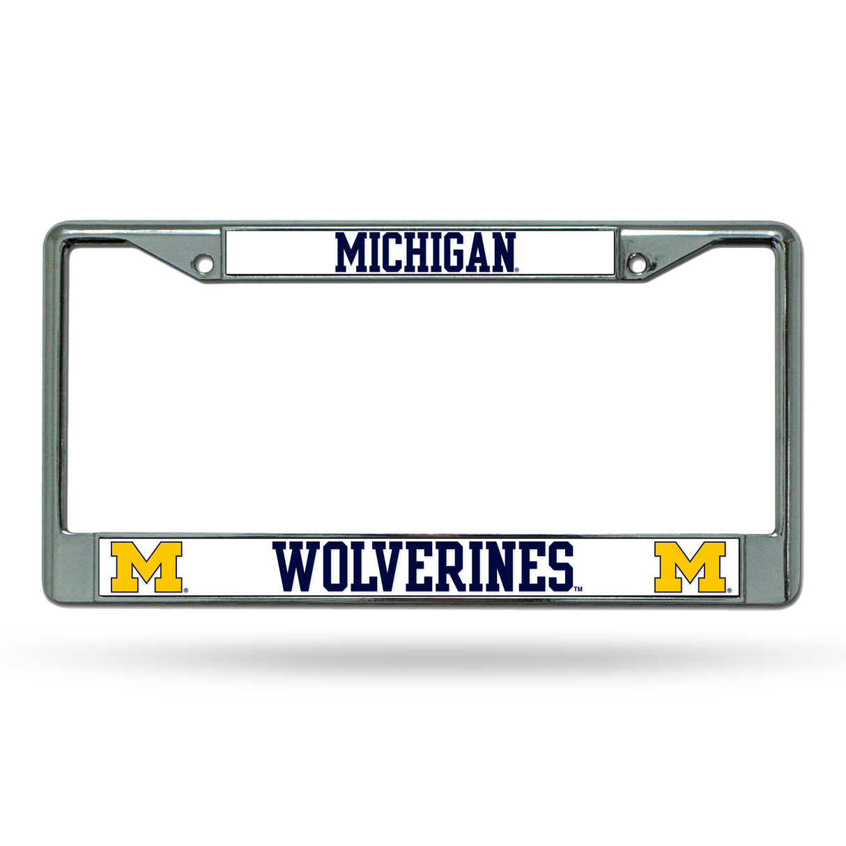 NCAA Michigan Wolverines Chrome License Plate Frame Fan Gear NCAA Michigan Wolverines