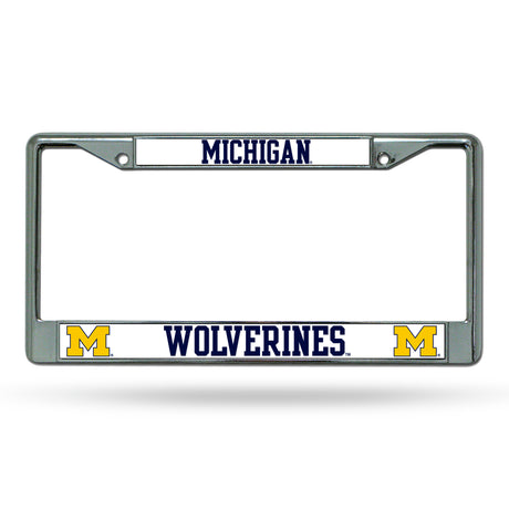 NCAA Michigan Wolverines Chrome License Plate Frame Fan Gear NCAA Michigan Wolverines