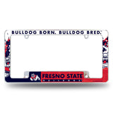 NCAA Fresno State Bulldogs All Over Chrome Frame Fan Gear NCAA Fresno State Bulldogs