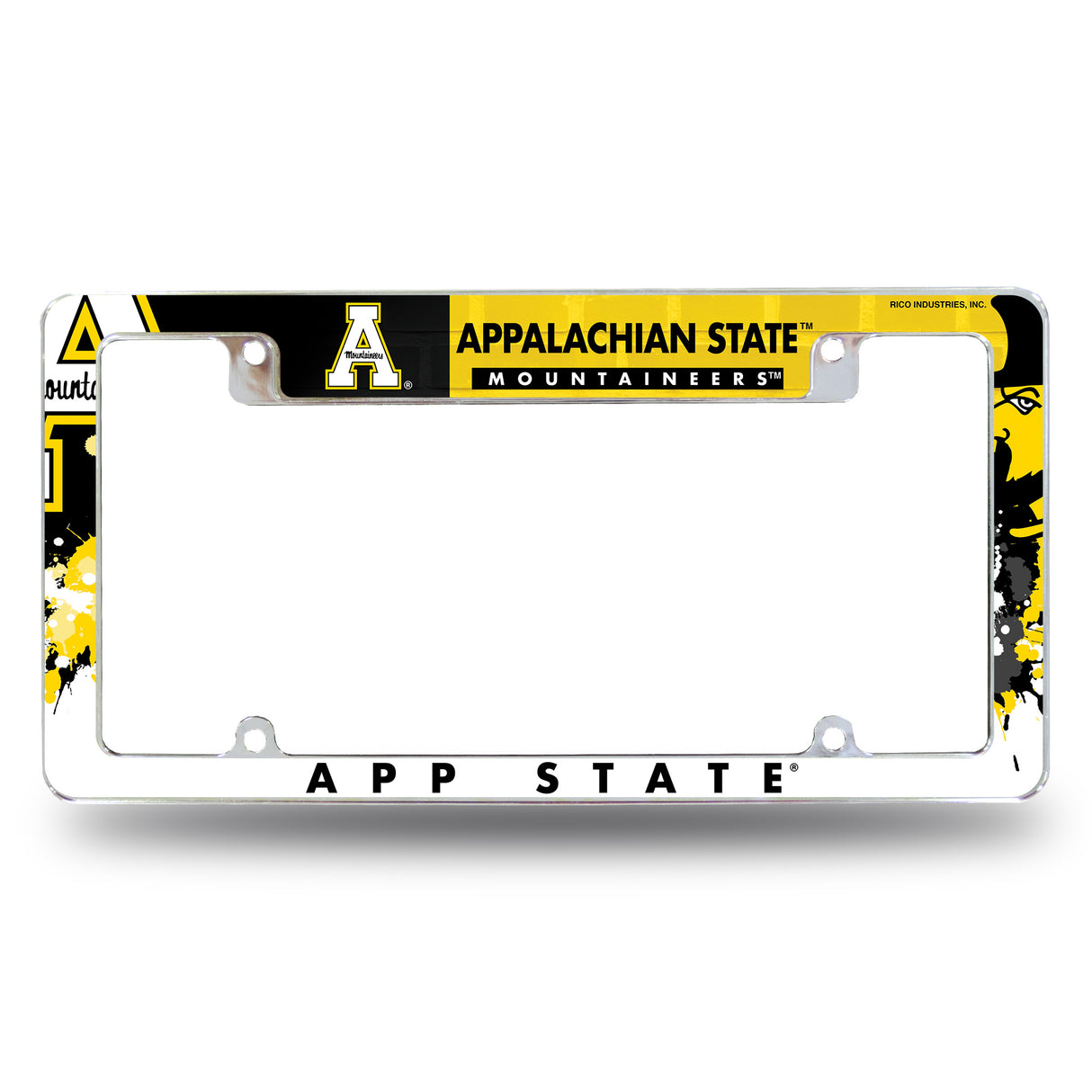 NCAA Appalachian State Mountaineers All Over Chrome Frame Fan Gear NCAA Appalachian State Mountaineers