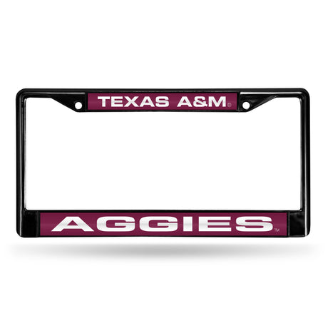 NCAA Texas A&M Aggies Laser Cut Black Chrome License Plate Frame Fan Gear NCAA Texas A&M Aggies