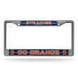 NCAA Syracuse Orange Chrome Glitter License Plate Frame Fan Gear NCAA Syracuse Orange