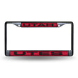 NCAA Utah Utes Laser Cut Black Chrome License Plate Frame Fan Gear NCAA Utah Utes