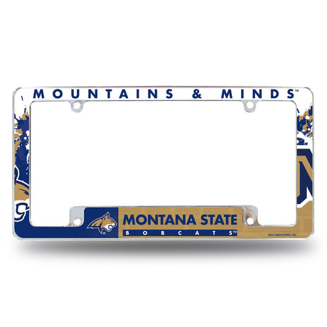 NCAA Montana State Bobcats All Over Chrome Frame Fan Gear NCAA Montana State Bobcats