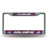 NHL Colorado Avalanche Chrome Glitter License Plate Frame Fan Gear NHL Colorado Avalanche