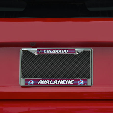 NHL Colorado Avalanche Chrome Glitter License Plate Frame Fan Gear NHL Colorado Avalanche