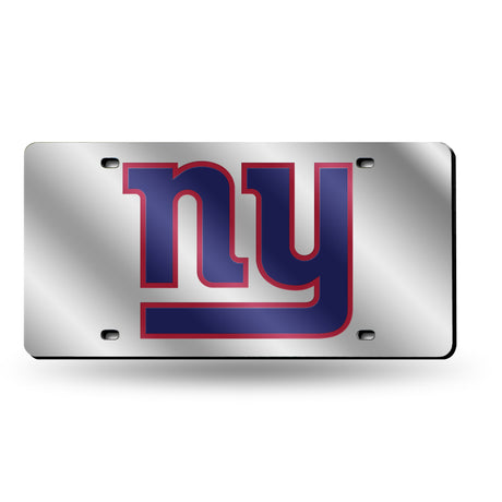 NFL New York Giants Laser Cut Silver License Plate Tag Fan Gear NFL New York Giants