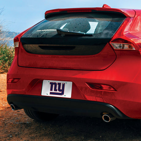 NFL New York Giants Laser Cut Silver License Plate Tag Fan Gear NFL New York Giants