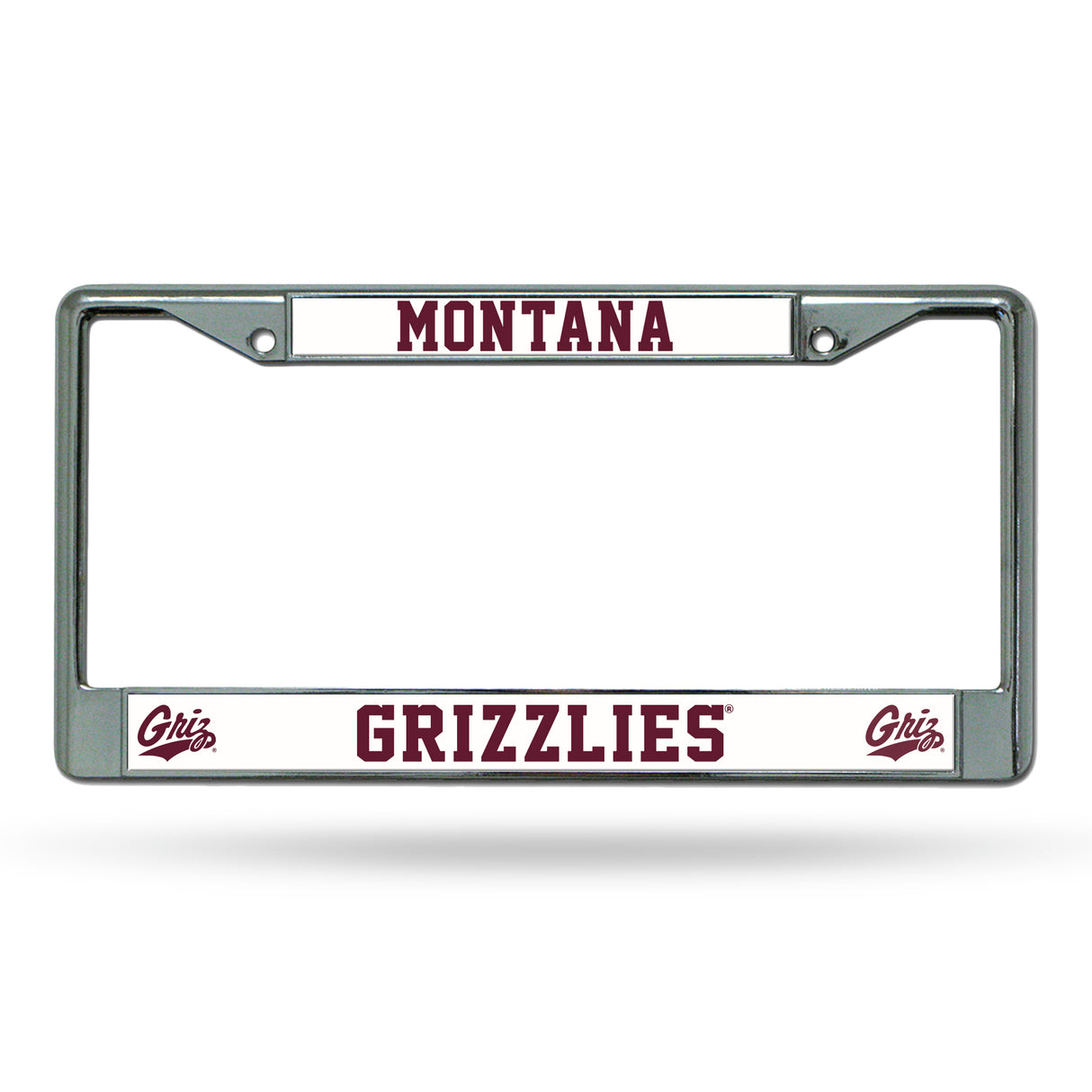 NCAA Montana Grizzlies Chrome License Plate Frame Fan Gear NCAA Montana Grizzlies